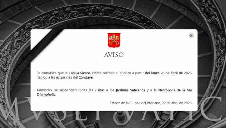 aviso sixtina 